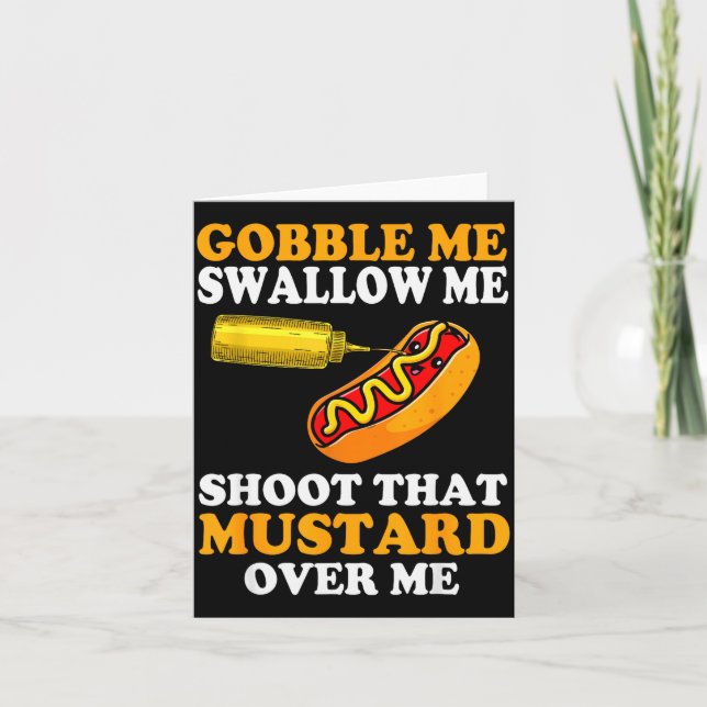 Glizzy Gobbler Rolig Glizzy Meme Hot Dog Älskare M Kort (Framsida)