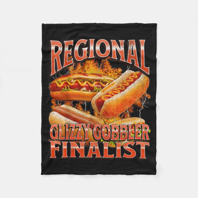 Glizzy Gobbler Rolig Wiener Korv Meme Bootleg G Fleecefilt (Framsidan)