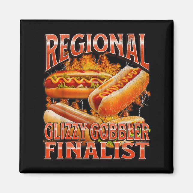 Glizzy Gobbler Rolig Wiener Korv Meme Bootleg G Magnet (Framsidan)