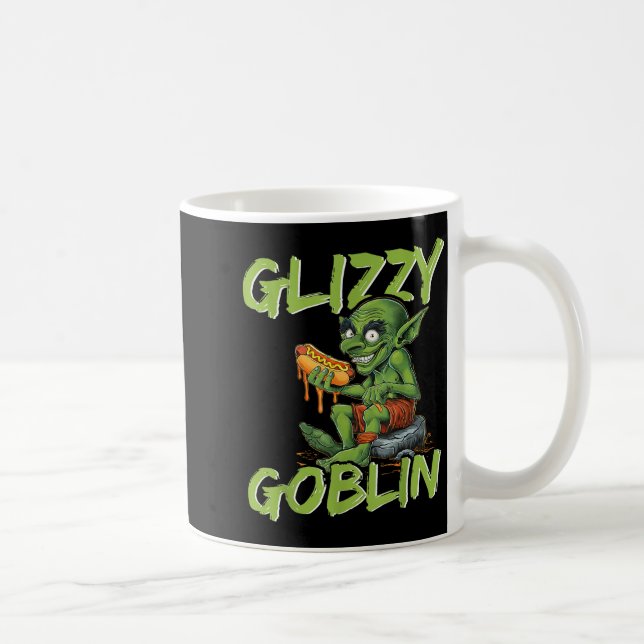 Glizzy Goblin Funny Glizzy Gobbler Hot Dog Lover  Kaffemugg (Höger)