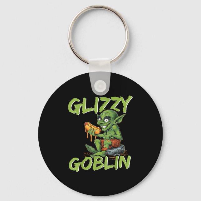 Glizzy Goblin Funny Glizzy Gobbler Hot Dog Lover  Nyckelring (Framsida)