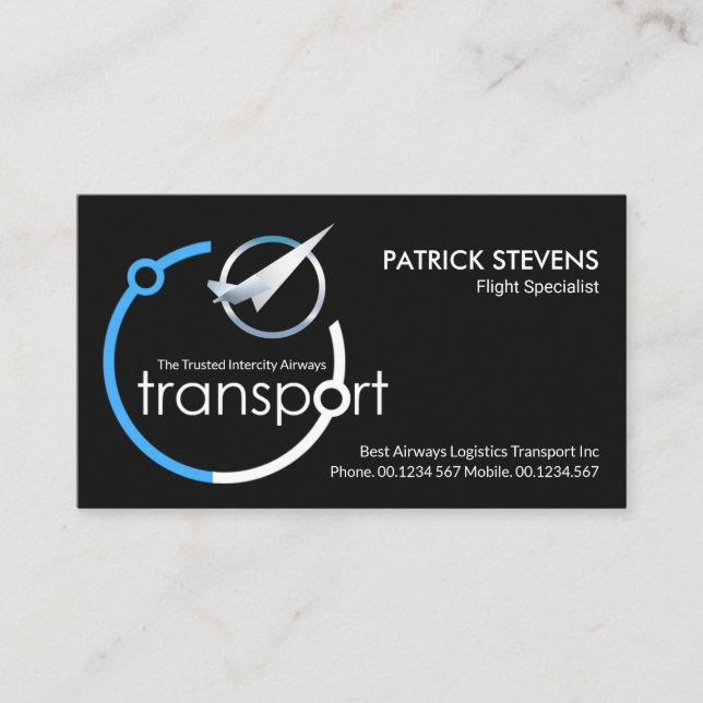 Global Airways Transport Satellite Aviation Visitkort (Framsida)