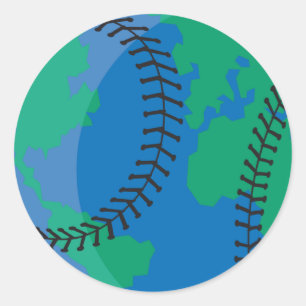 global baseboll i hela världen runt klistermärke