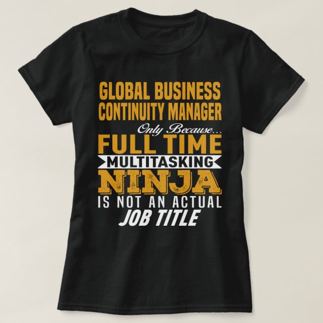 Global Business Continuity Manager T Shirt (Design framsida)