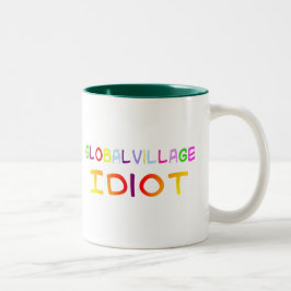 Global byidiot Två-Tonad mugg