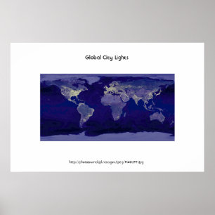 Global City Ljus Poster