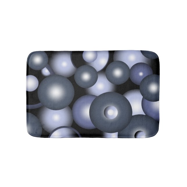 Global Concentric Circle Orbital Abstrakt Art Badrumsmatta (Framsidan)