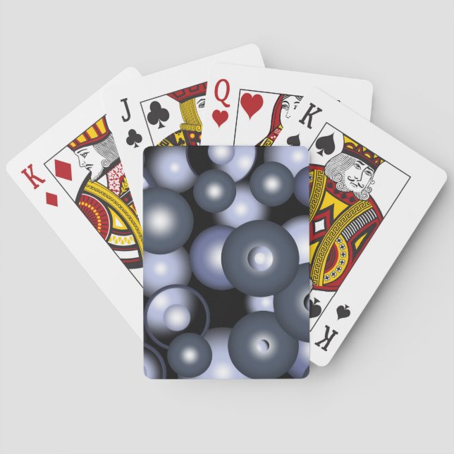 Global Concentric Circle Orbital Abstrakt Art Casinokort (Baksidan)