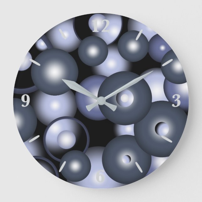 Global Concentric Circle Orbital Abstrakt Art Stor Klocka (Framsida)