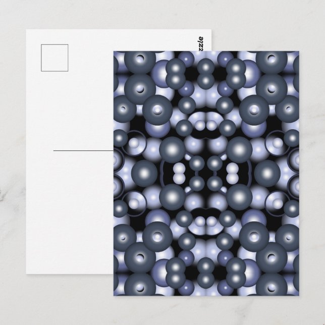 Global Concentric Circle Orbital Abstrakt Art Vykort (Fram/baksida)