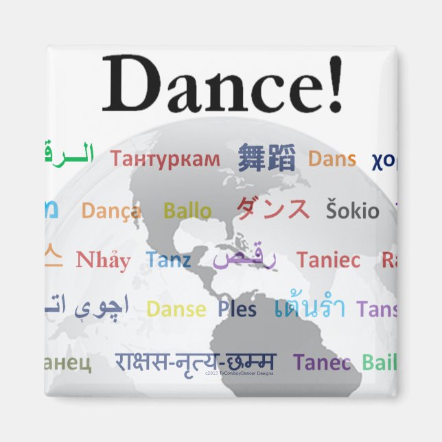Global Dance - The Global Language (Anpassadet) Magnet (Framsidan)