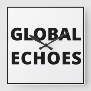 Global Echoes Clock Fyrkantig Klocka