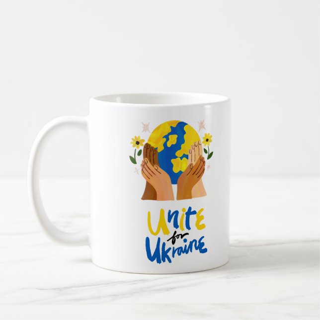 Global enighet för Ukraina Kaffemugg (Vänster)