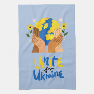 Global enighet för Ukraina Kökshandduk