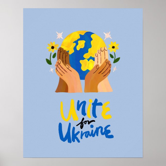 Global enighet för Ukraina Poster (Framsidan)