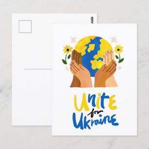 Global enighet för Ukraina Vykort