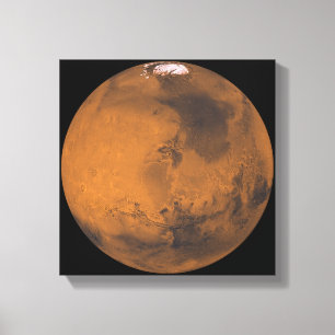 Global Färg View of Mars Canvastryck