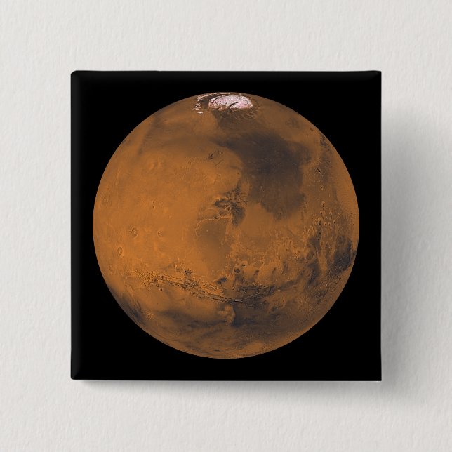 Global Färg View of Mars Knapp (Framsida)