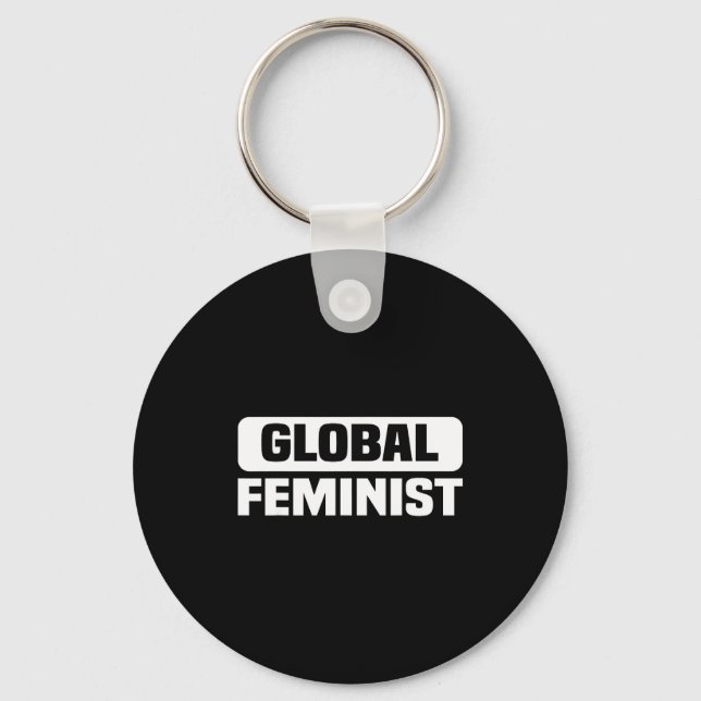 Global Feministisk Jämlikhet Empowerment För Kvinn Nyckelring (Framsida)