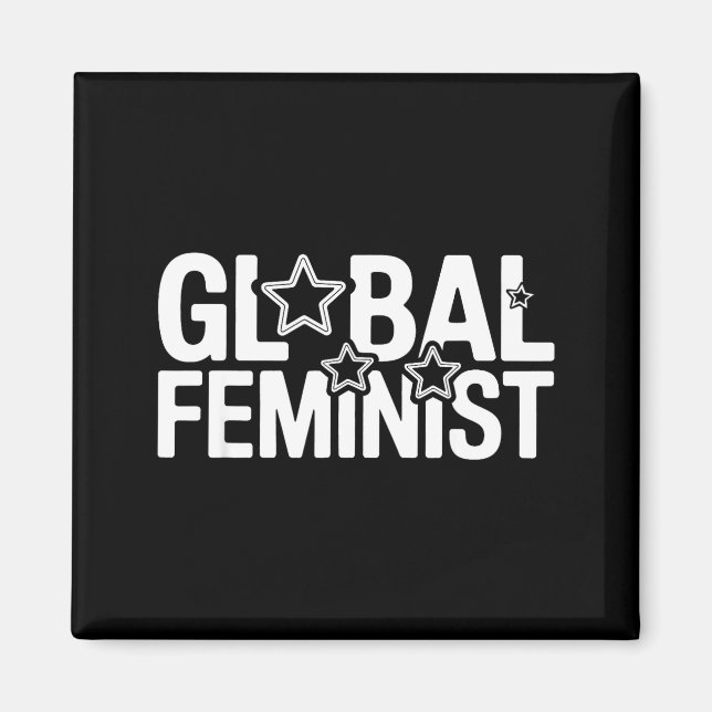 Global Feministisk Jämlikhet Empowerment Protest A Magnet (Framsidan)