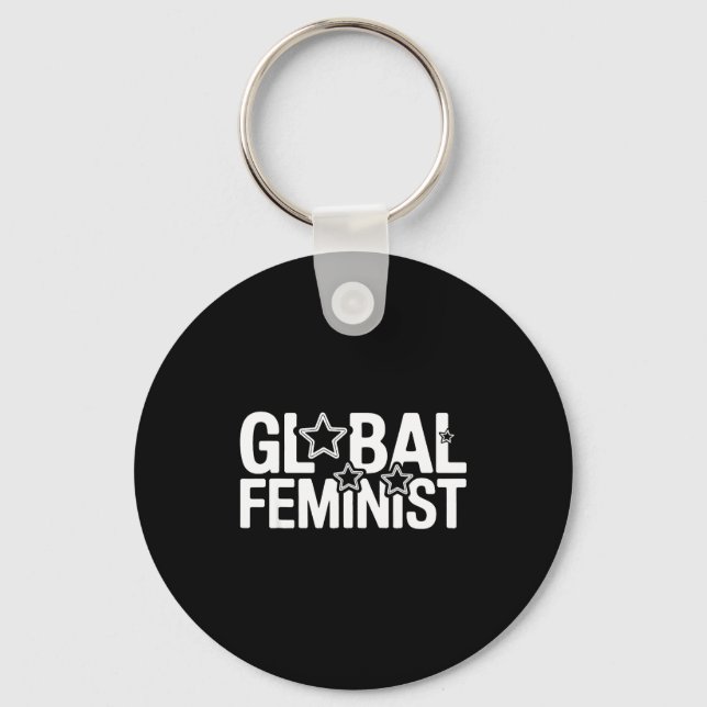 Global Feministisk Jämlikhet Empowerment Protest A Nyckelring (Framsida)