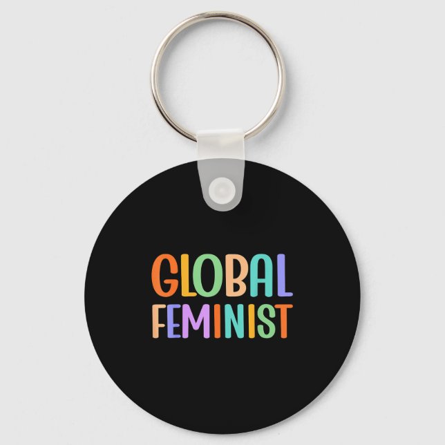 Global Feministisk Jämlikhet Empowerment Världen R Nyckelring (Framsida)