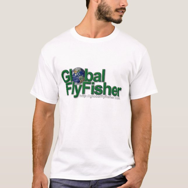 Global FlyFisher logotypT-tröja Tee (Framsida)