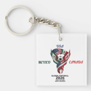 Global Football 2026 Nyckelring Mexiko USA Kanada