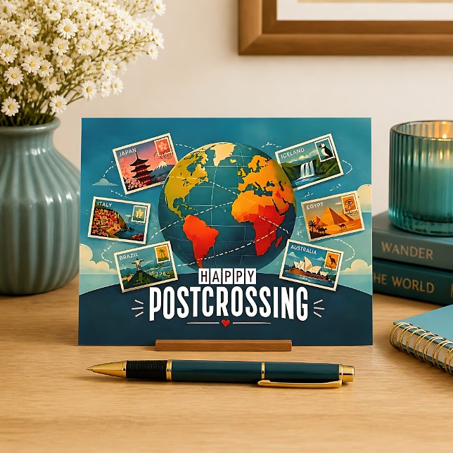 Global Glad Postcrossing  Vykort (Skapare uppladdad)