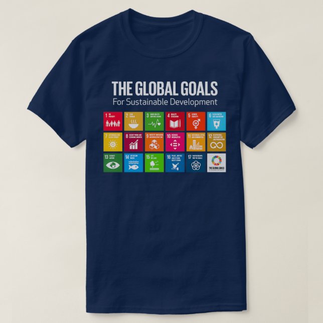 Global Goals 17 Global Goals Icons Grid 2 T Shirt (Design framsida)