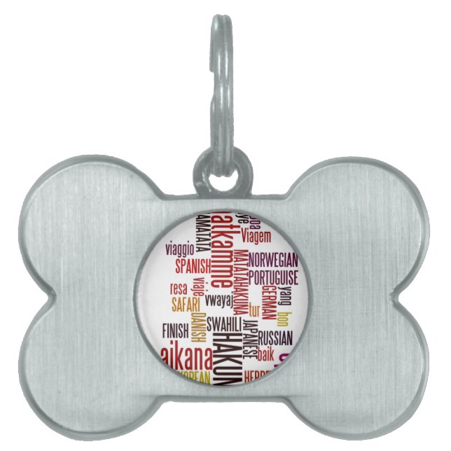 Global Groove: Hakuna Matata på alla språk ID-bricka Husdjur (Framsidan)