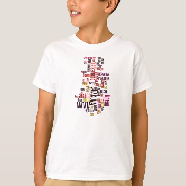 Global Groove: Hakuna Matata på alla språk T-shirt (Framsida)