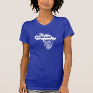 Global handling Rwanda i åtskilliga färger Tee Shirt