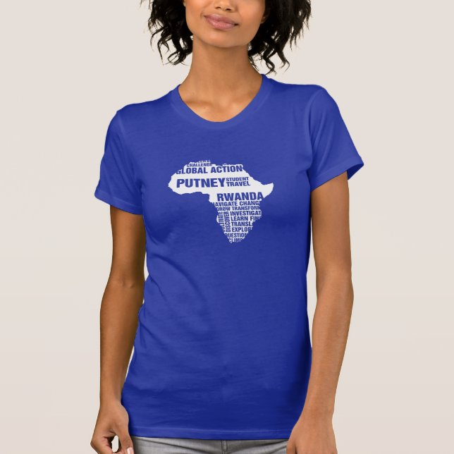 Global handling Rwanda i åtskilliga färger Tee Shirt (Framsida)