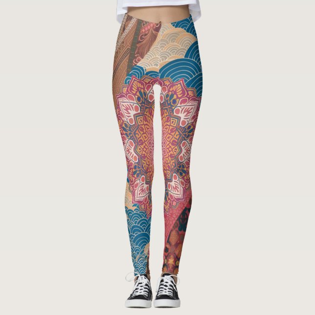 Global Harmony Cultural Fusion Leggings (Framsida)