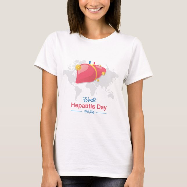 Global hepatitisförebyggandedag t shirt (Framsida)