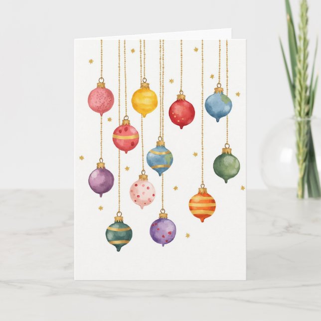 Global julgranssmycke-kort kort (Framsida)