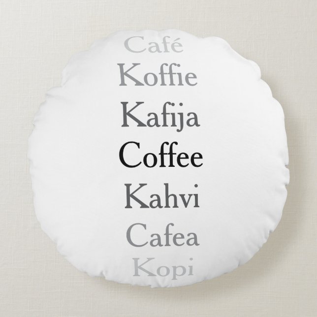 Global Kaffe Rund Kudde (Framsidan)