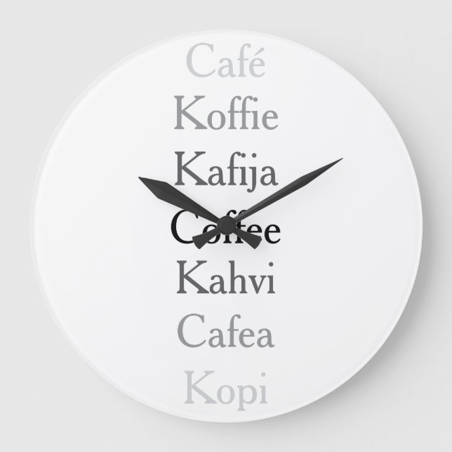 Global Kaffe Stor Klocka (Framsida)