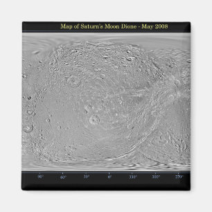 Global karta av Saturns måne Dione Magnet