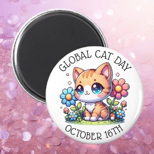 Global kattdag 16 oktober magnet