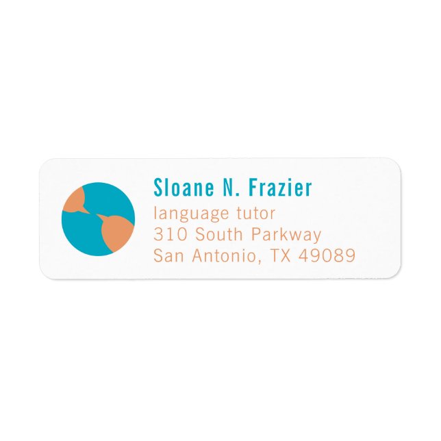 Global kommunikationsikon returadress etikett (Framsidan)