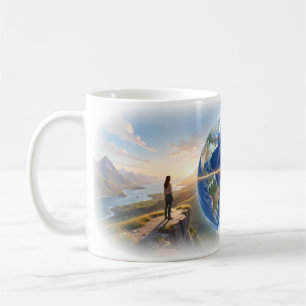 Global Koppling Längs Bergsstigar Mugg