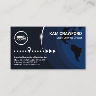 Global Lagrar Silver Sunlight Logistics Transport Visitkort
