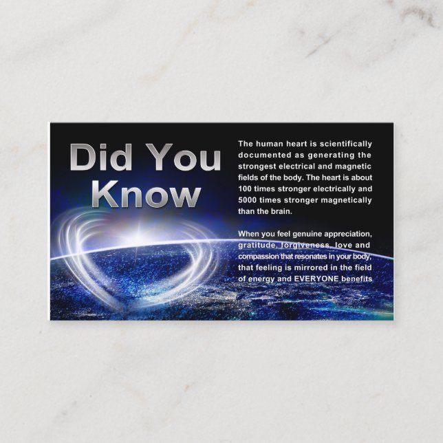 Global läkning visitkort (Framsida)