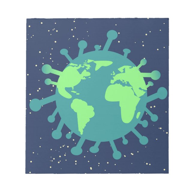 Global pandemi (viruspartiklar) (virusinfektion) anteckningsblock (Framsida)