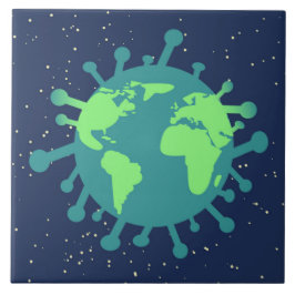 Global pandemi (viruspartiklar) (virusinfektion) kakelplatta
