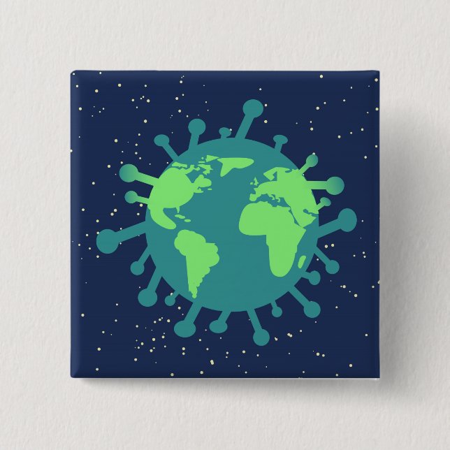 Global pandemi (viruspartiklar) (virusinfektion) knapp (Framsida)