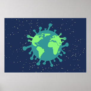 Global pandemi (viruspartiklar) (virussjukdom) poster