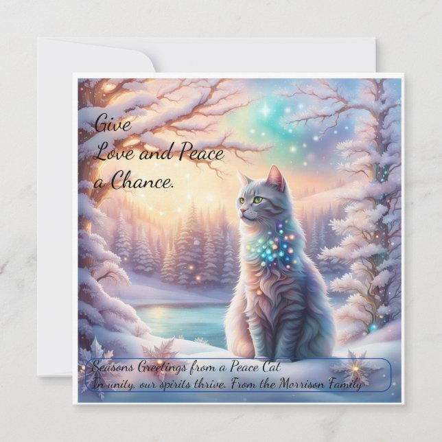 Global Peace Card: Ge Kärlek och Peace a Chance Kort (Framsida)